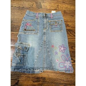 Vintage Lizzy McGuire Girls Embroidered Denim Skirt